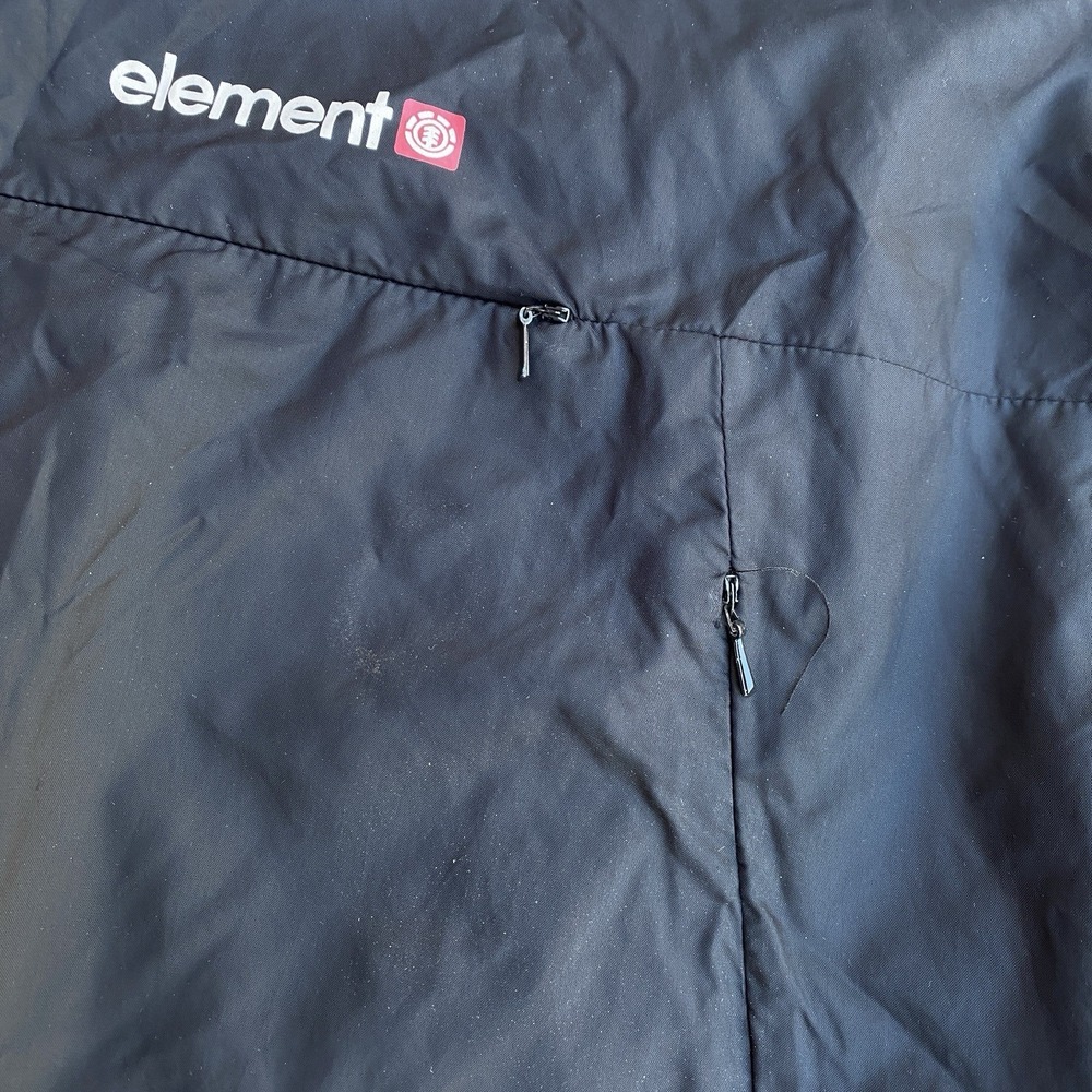 Vintage Element Skateboards Hooded Anorak Jacket Windbreaker Black XL Parka - Picture 4 of 13